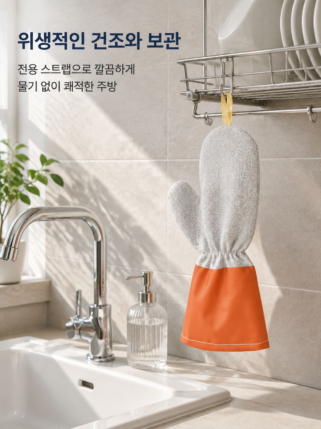 두꺼운 와이어 크로스 청소 장갑