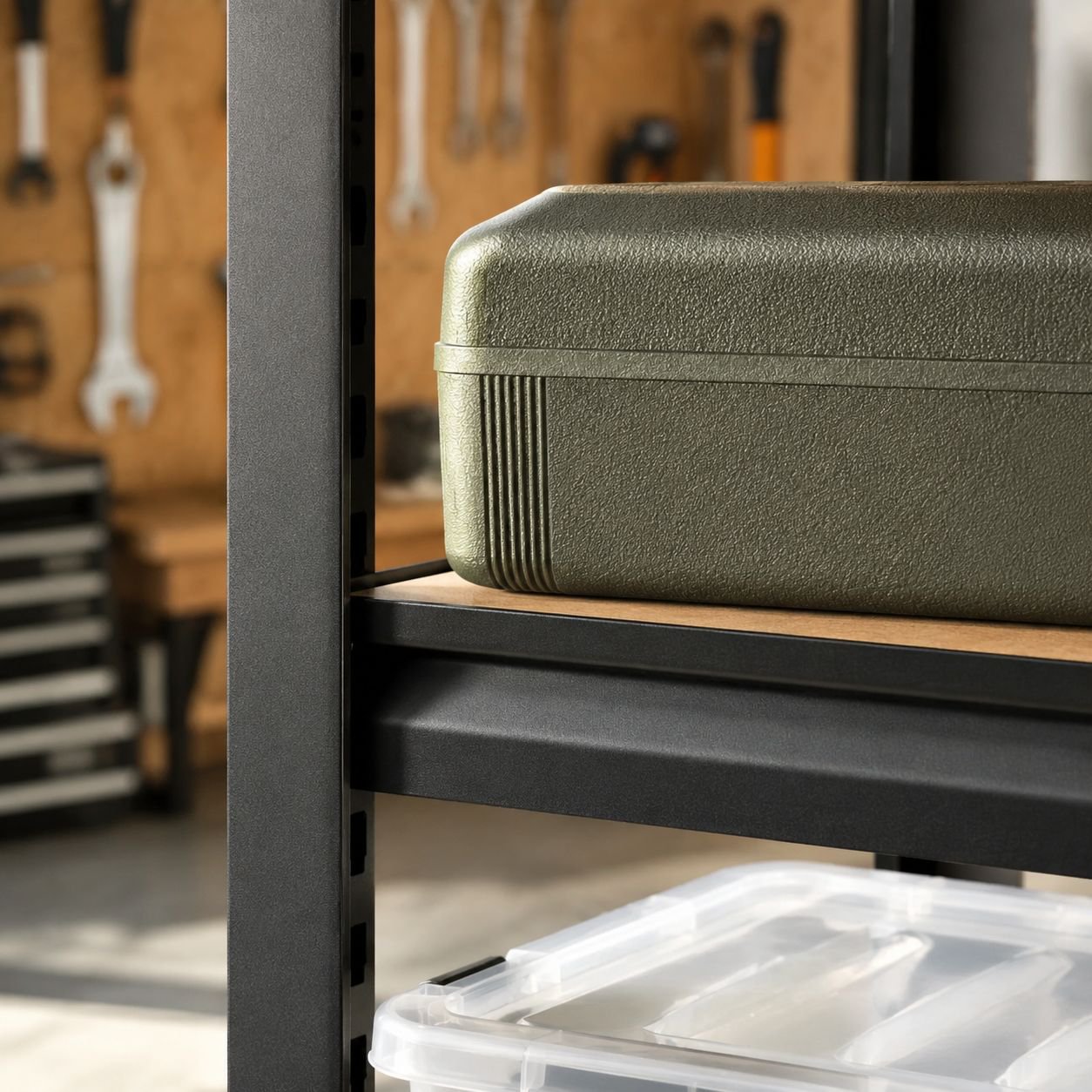 Sturdy MDF board storage shelves for heavy items