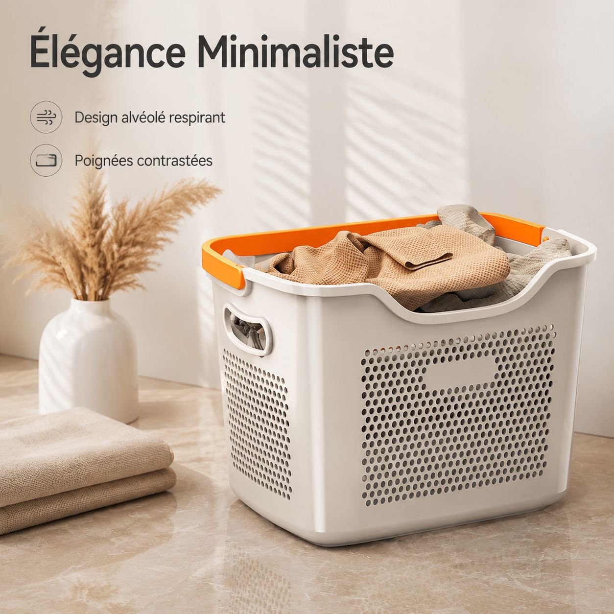 Panier à linge compartimenté