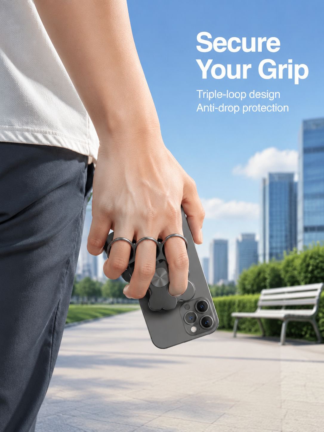 Three-Finger Magic Ring Rotating Foldable Phone Holder