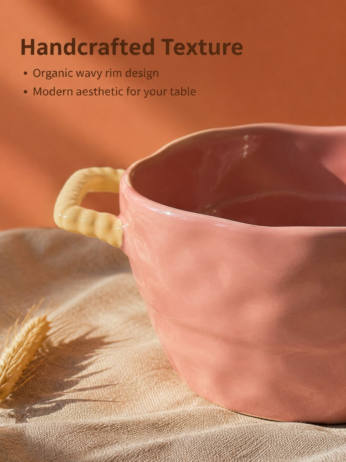 Large handled bowl for everyday meals