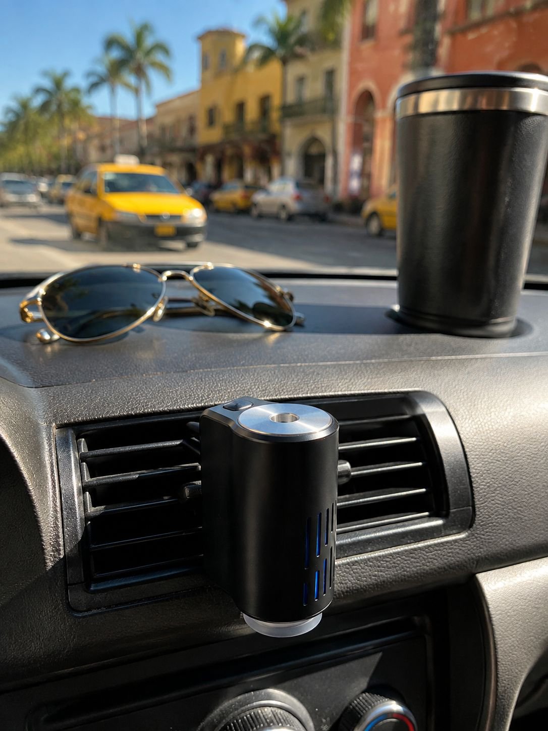 Máquina de aromaterapia para automóvil con salida de aire inteligente, difusor automático de aleació