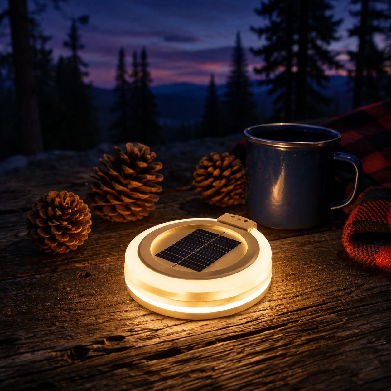 New Special Forces Solar Rechargeable Outdoor Camping Light for Tents, Night Markets, Emergency Ligh