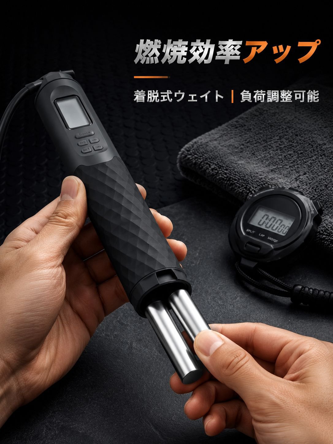大画面表示スマート夜用縄跳び