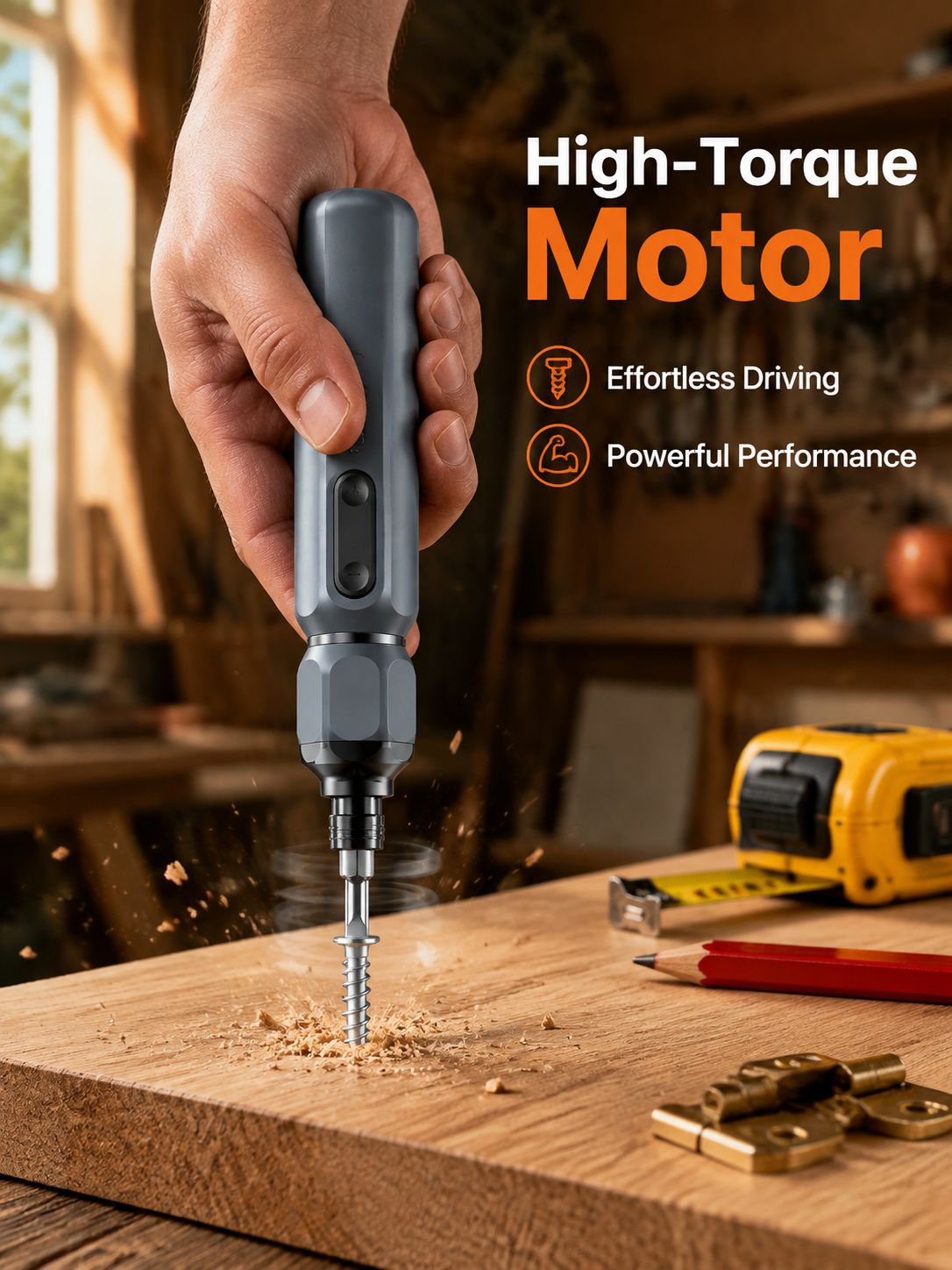 One-Piece High Torque Electric Screwdriver Set for Household Use
