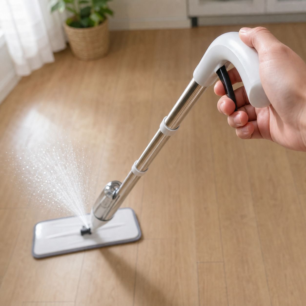 Hands-Free Thickened Spray Mop, Wet and Dry Dual-Use Flat Mop