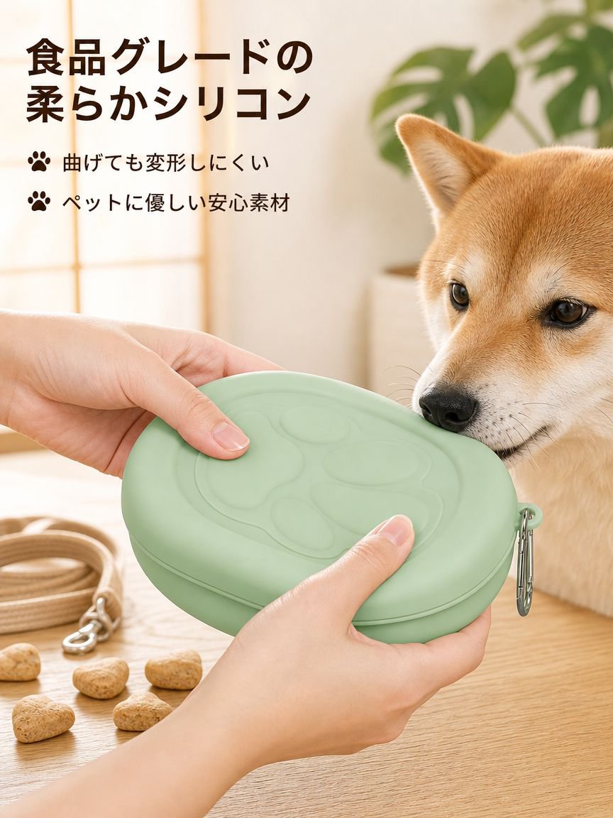 ペット用アウトドア携帯式ドッグフードボウル＆おやつボックス