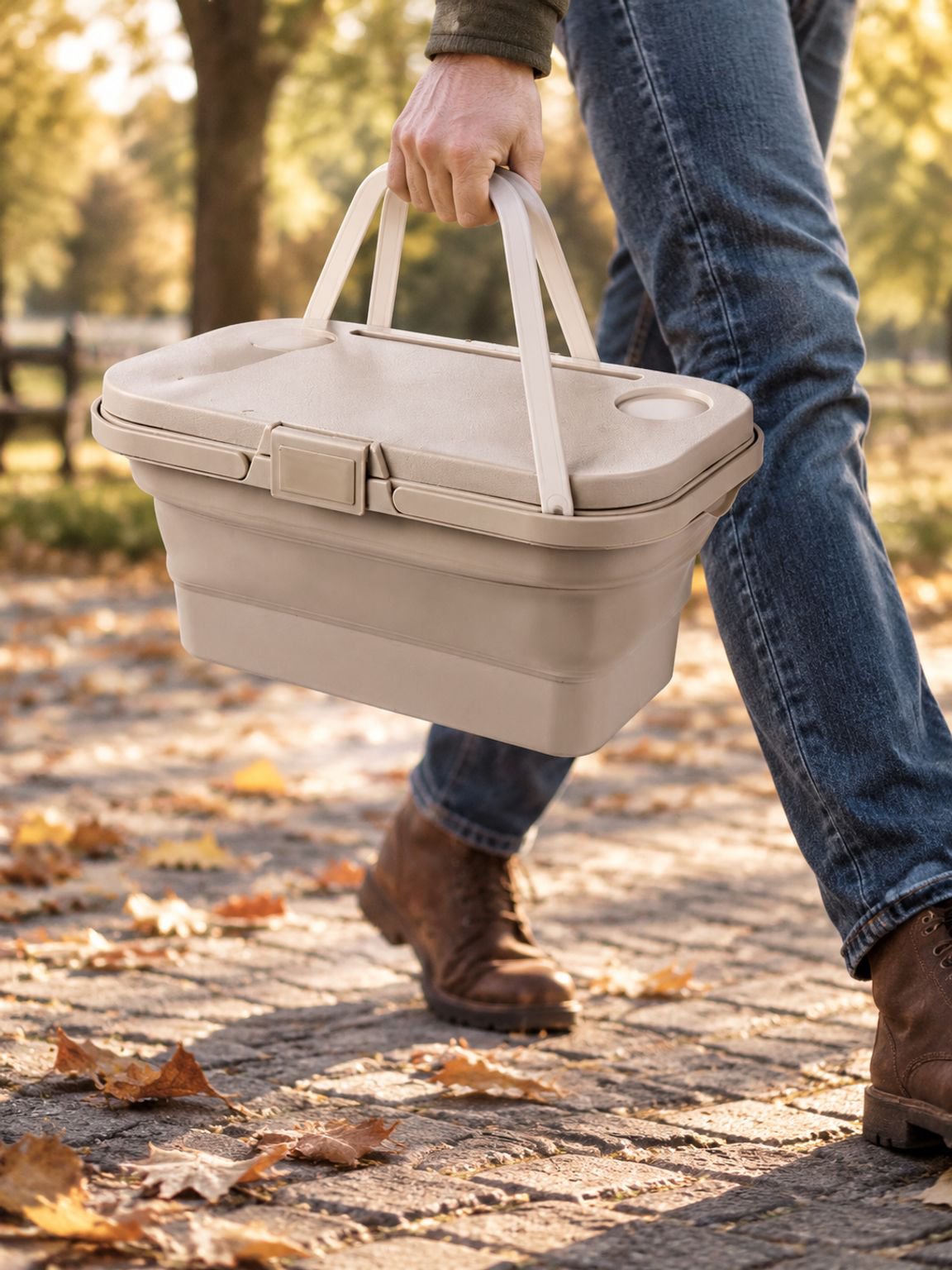 Cesta de picnic ideal para picnics, viajes y actividades al aire libre