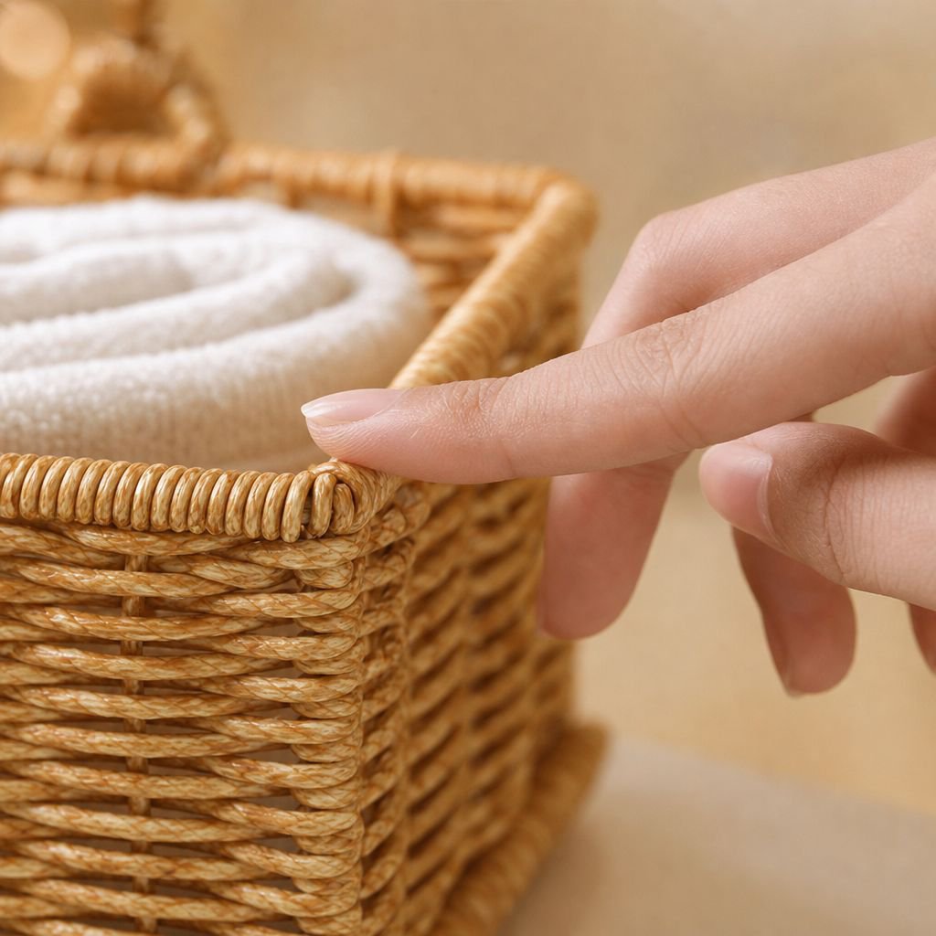 Space saving storage basket under sink