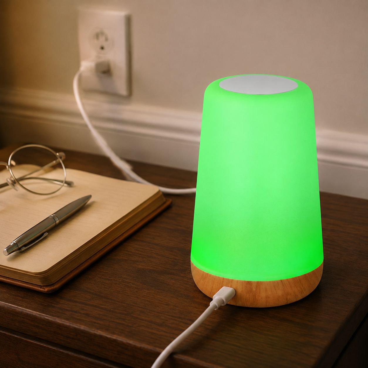 Cute and compact night light for reading