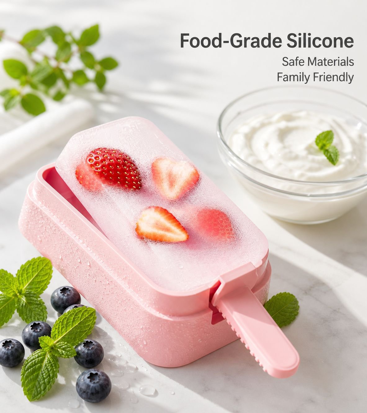 Homemade Frozen Popsicle Silicone Mold, Household Ice Cream Box
