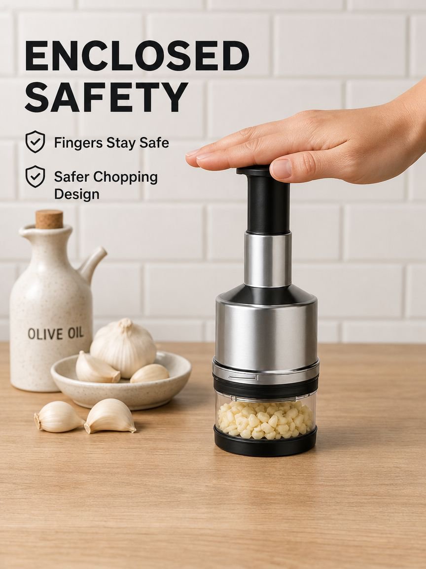 Manual fruit and vegetable chopper