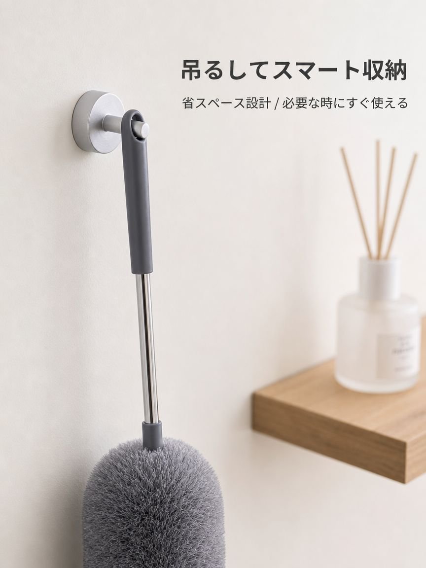 モップの先端が柔らかく家具を傷つけない特徴