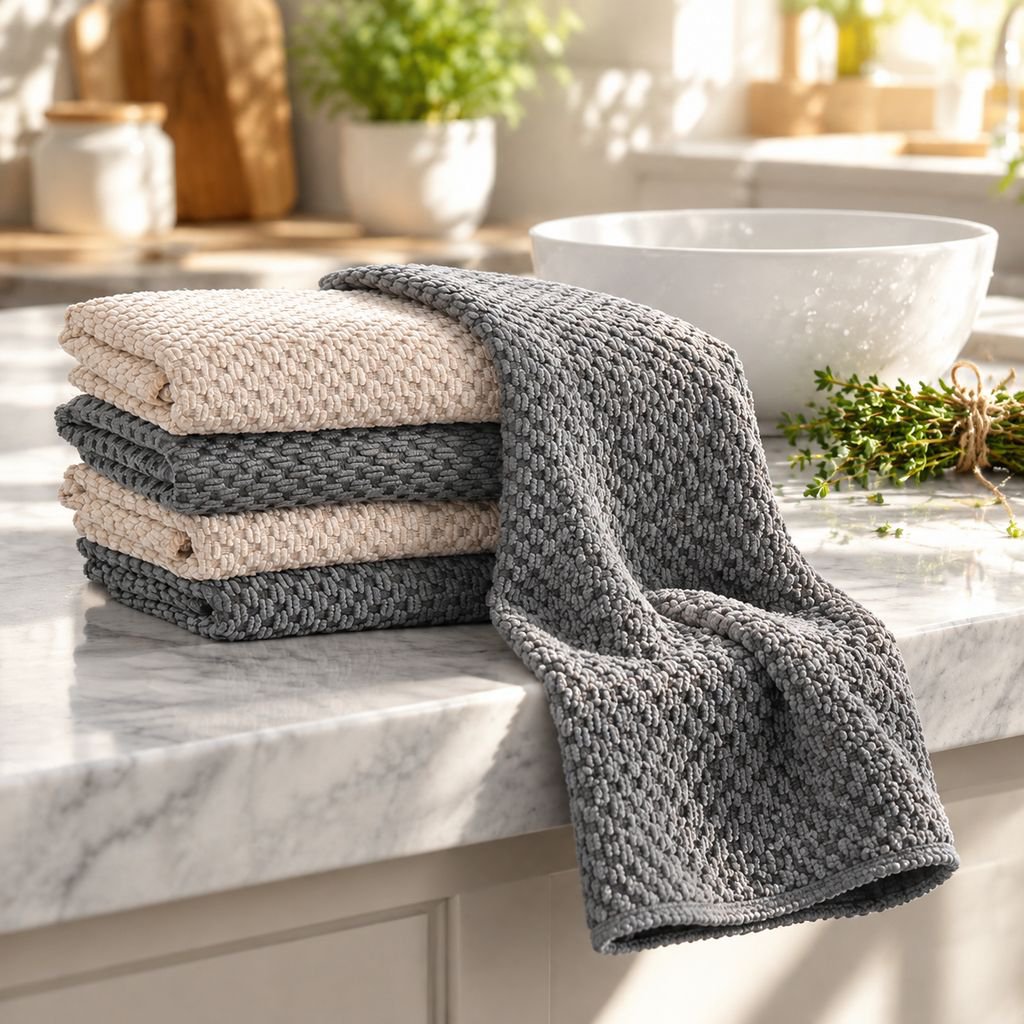 Serviette vaisselle durable, une seule passe pour une propreté éclatante