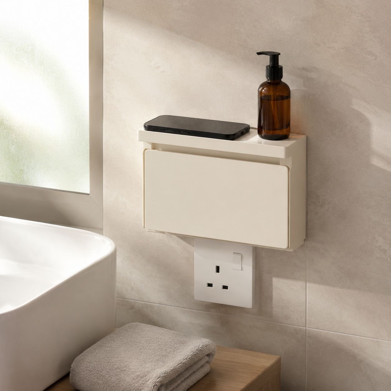 Punch-Free Socket Organizer Shelf