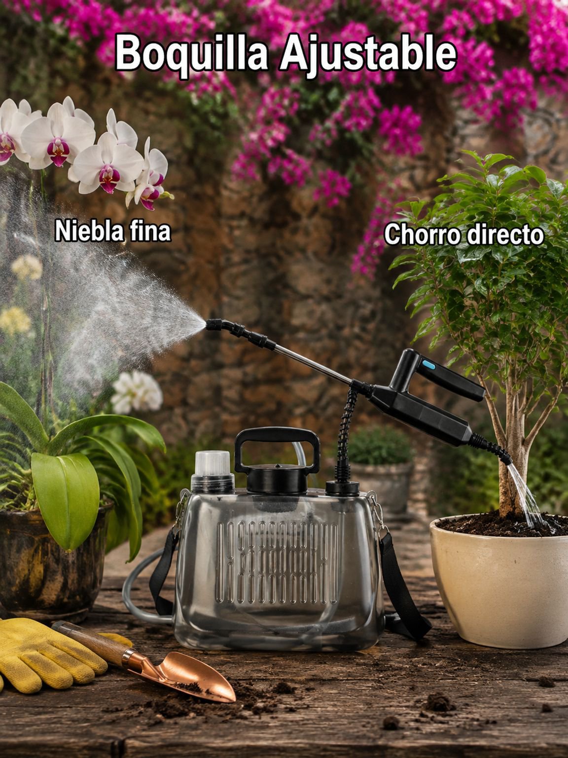 Pulverizador pequeño con batería de litio, rociador automático para jardinería doméstica