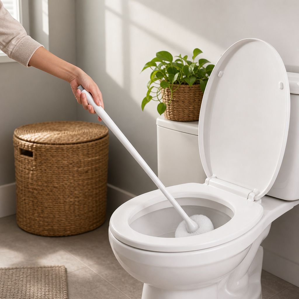 Multifunctional brush cleaning a bathtub