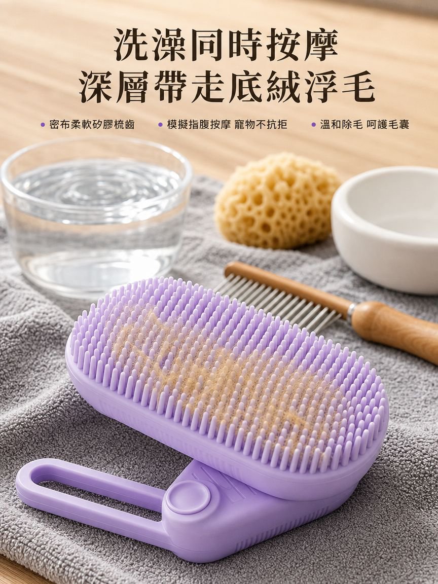 寵物電動去毛沐浴刷