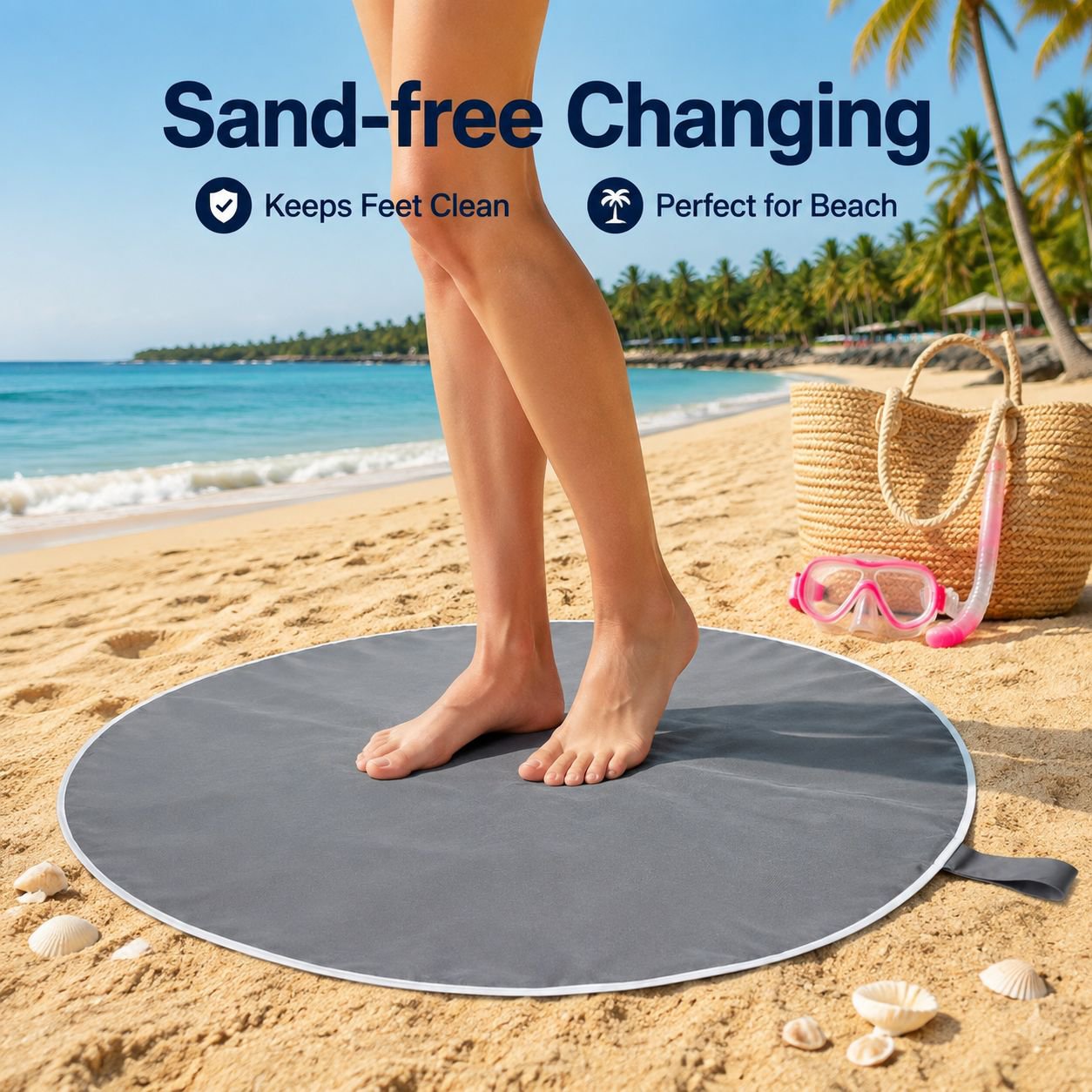 Multi-Purpose Absorbent Towel Changing Pad Waterproof Bag for Wet Swimwear Storage
