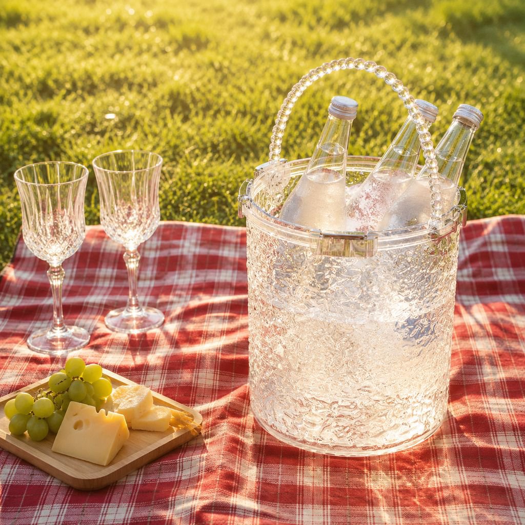 Outdoor Large Capacity Ice Bucket for Drinks, Beer, and Food Storage