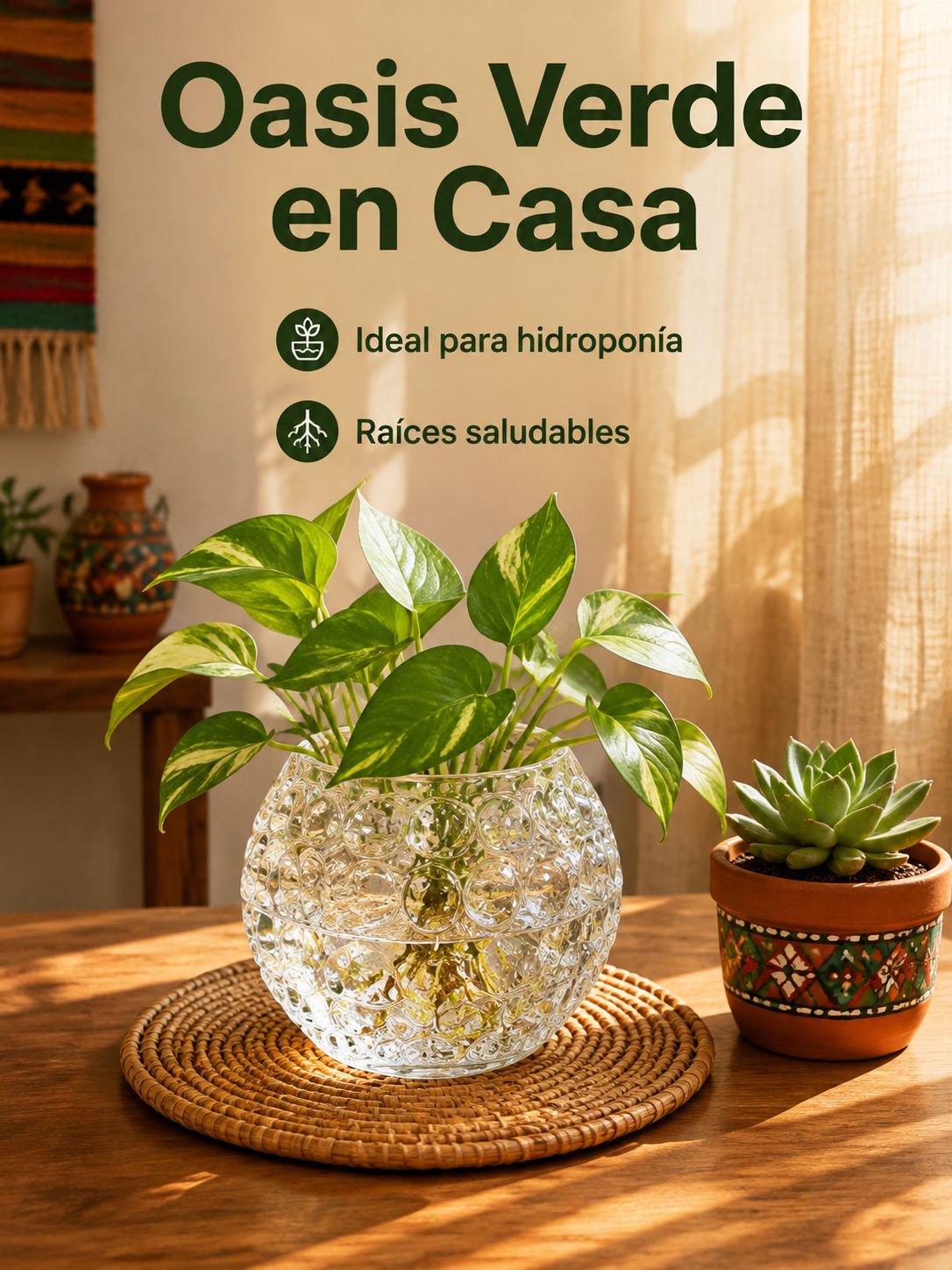 Botellas de agua para el cultivo de plantas de interior.