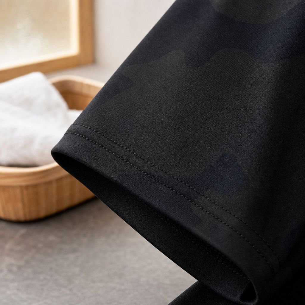 モデル着用例：迷彩半袖Tシャツコーディネート