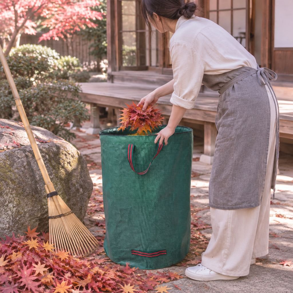 ふた付きフラップ式 庭ごみ収集袋