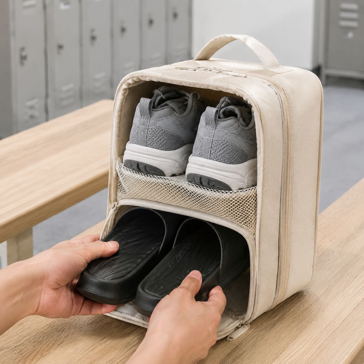 Durable travel shoe bag for men and women