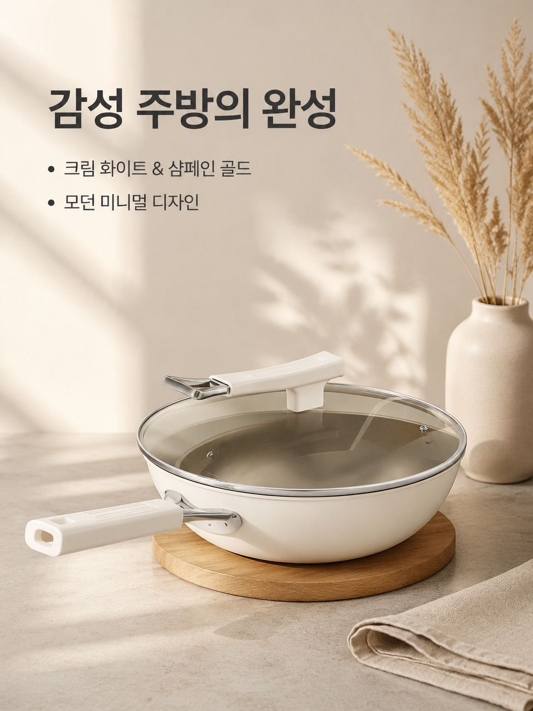 가정용 필수 프라이팬 무코팅 논스틱 세라믹 볶음팬