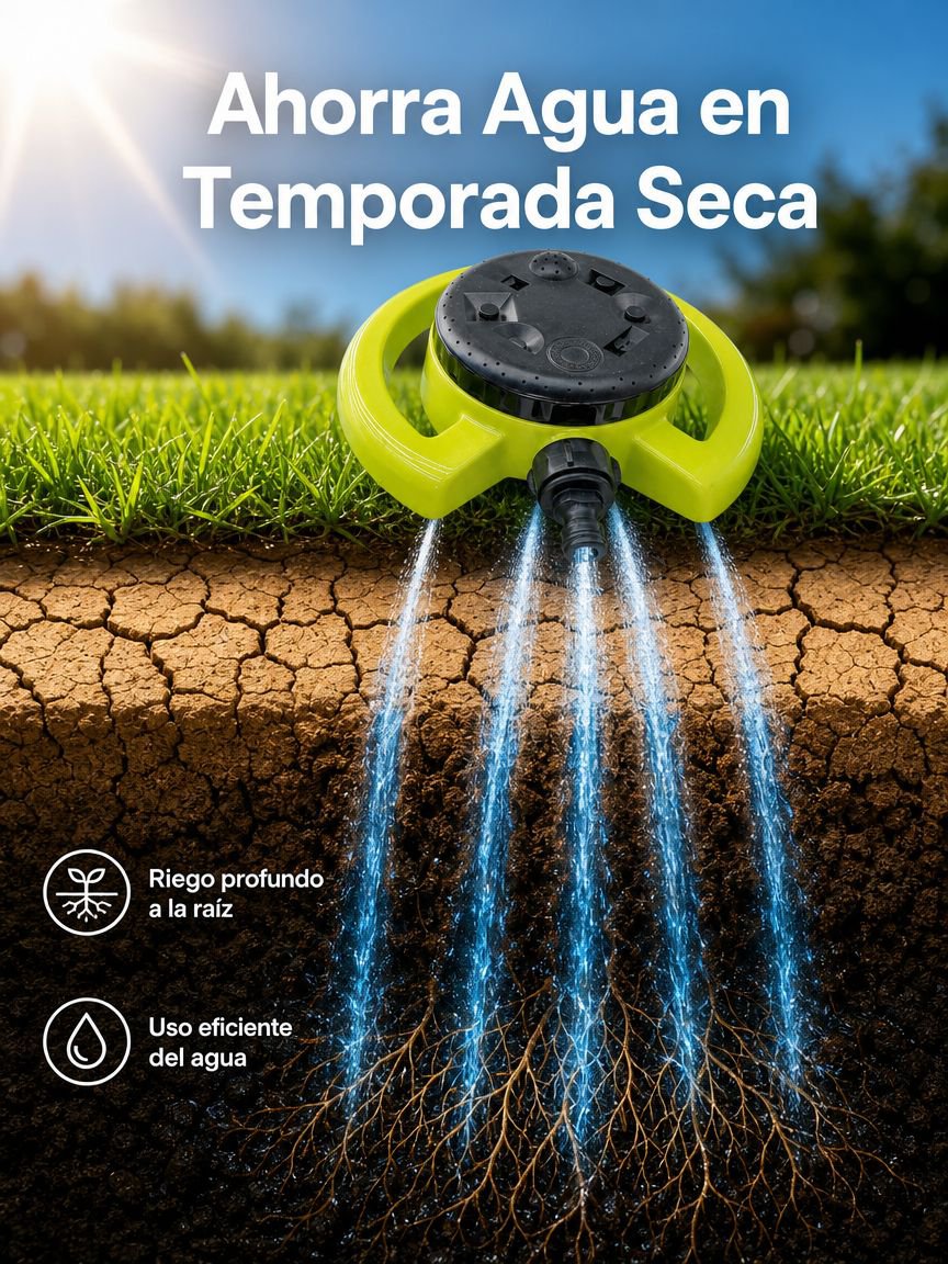 Aspersor de plástico para césped