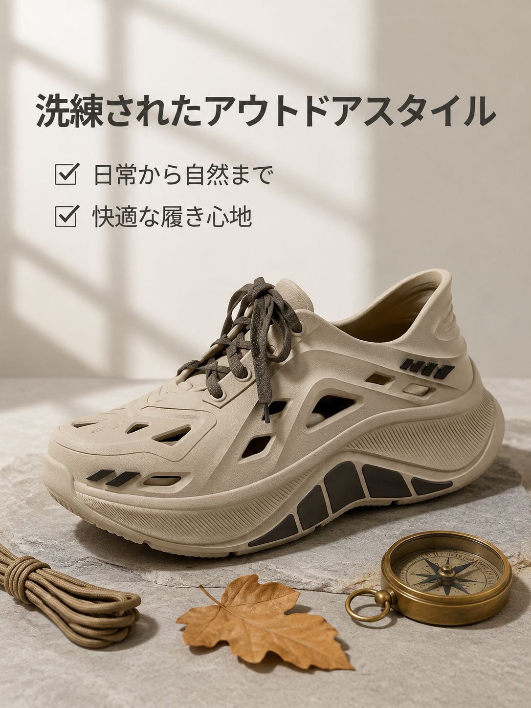 メンズウォーターシューズ、滑り止め、通気性、川歩きシューズ、夏用厚底アウトドアウェア、防臭、静音運転サンダル、メンズサンダル