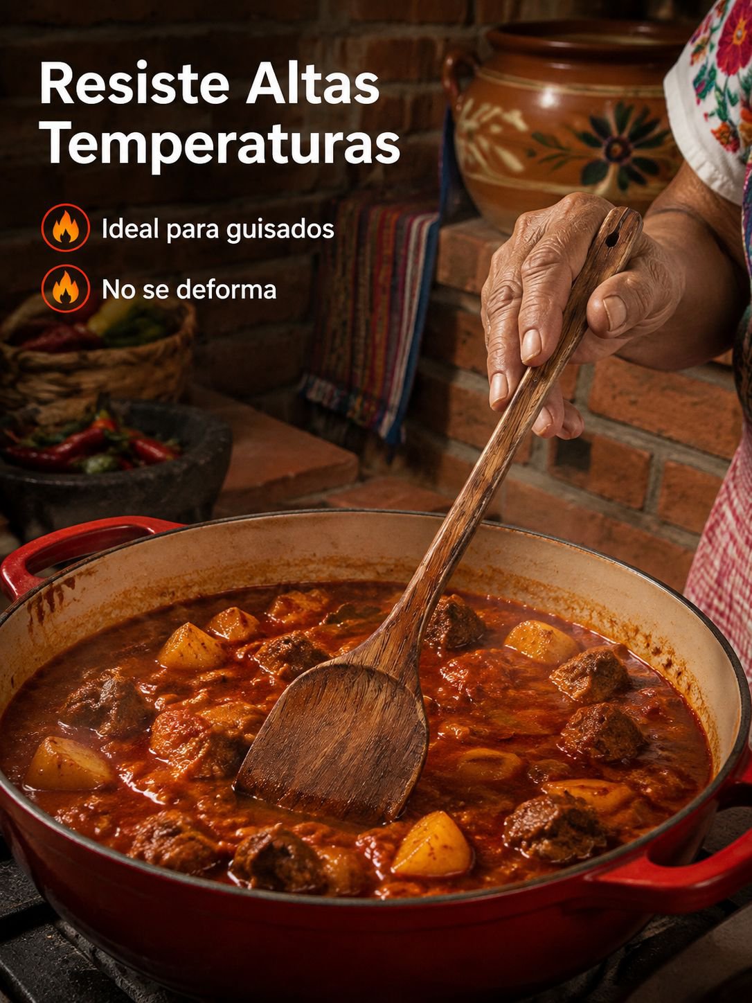 Espátula de madera de haya apta para todo tipo de utensilios de cocina