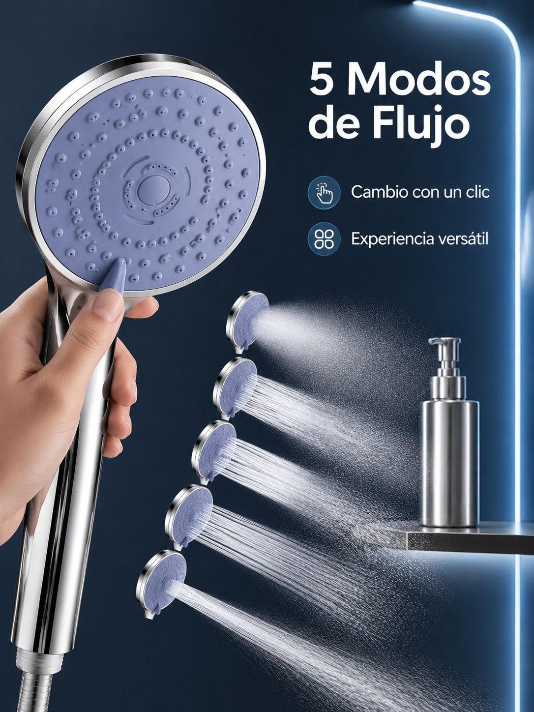 Kit de regadera de alta presión con manguera
