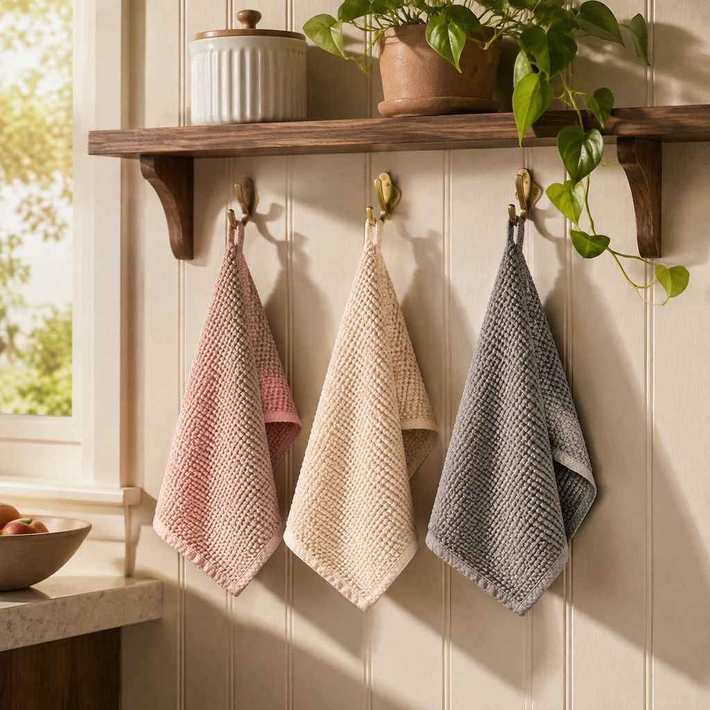 Kitchen Corn Texture Wiping Cloth, Powerful Scouring Pad, Absorbent Microfiber Rag