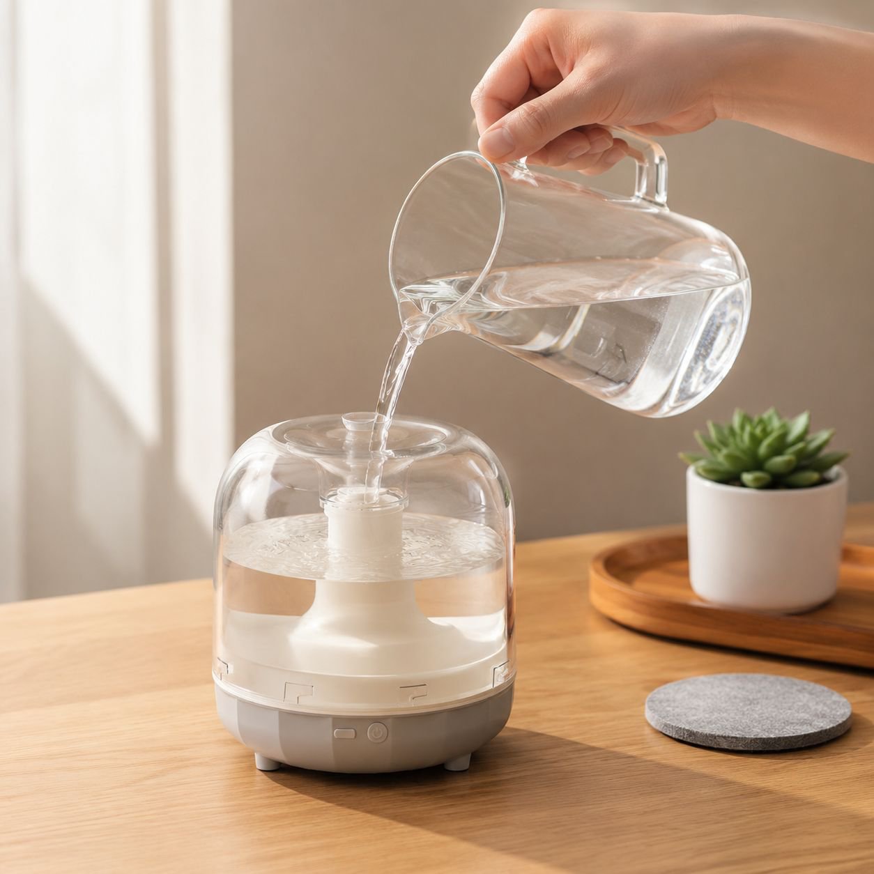 Silent Large Fog Volume Humidifier Air Purifier for Pregnant Women's Bedroom