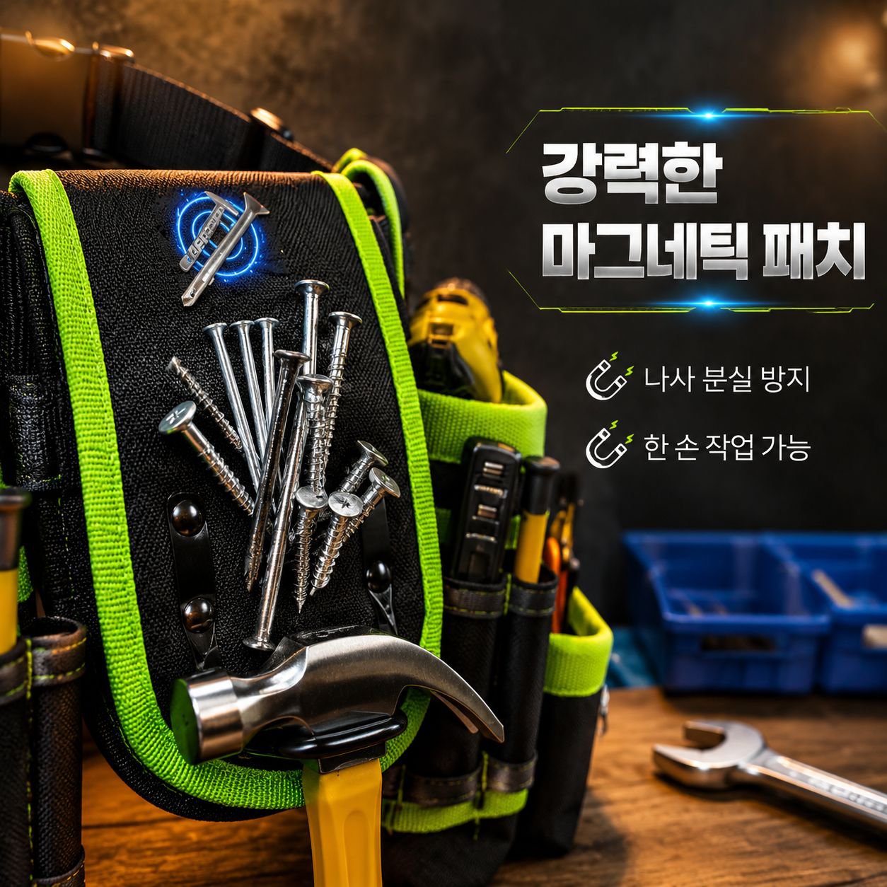 두꺼운 캔버스 다기능 공구 수납 가방, 전기공 작업 벨트 가방