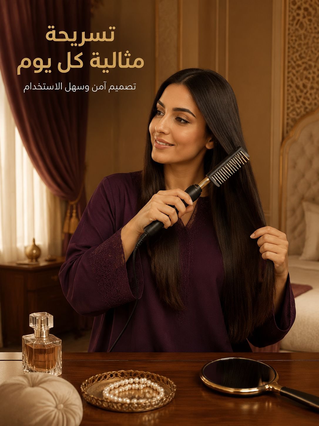 مشط 2 في 1 لفرد أو تجعيد الشعر