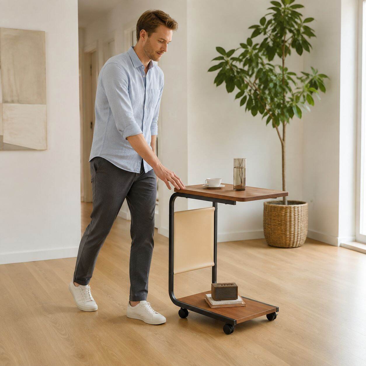 Beweglicher Beistelltisch/Kleiner Couchtisch fürs Wohnzimmer