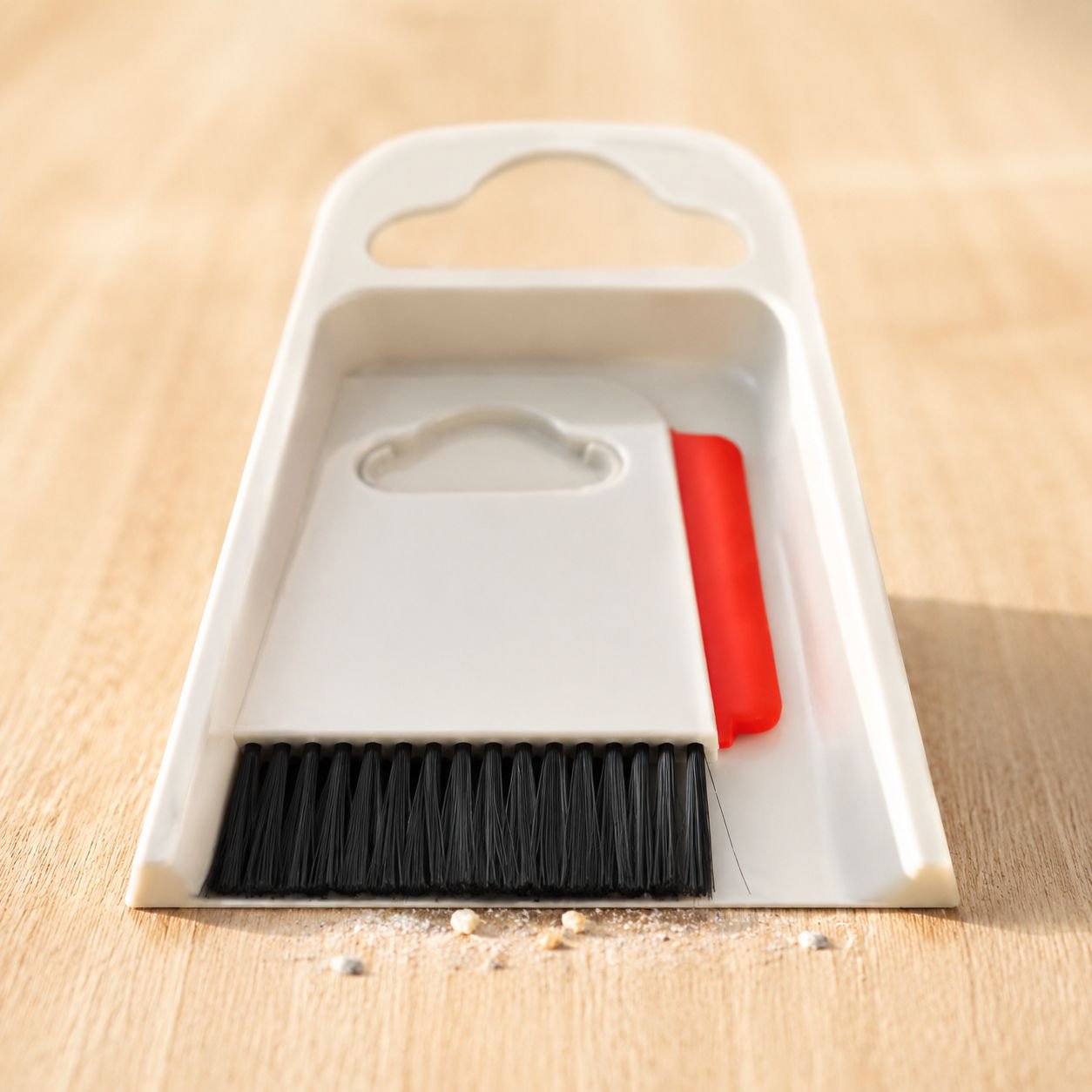 Home and office small broom dustpan set in use