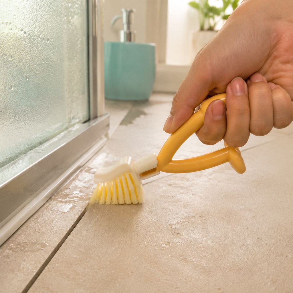 Estante plegable para escurrir y cepillo triangular de limpieza de huecos para cocina