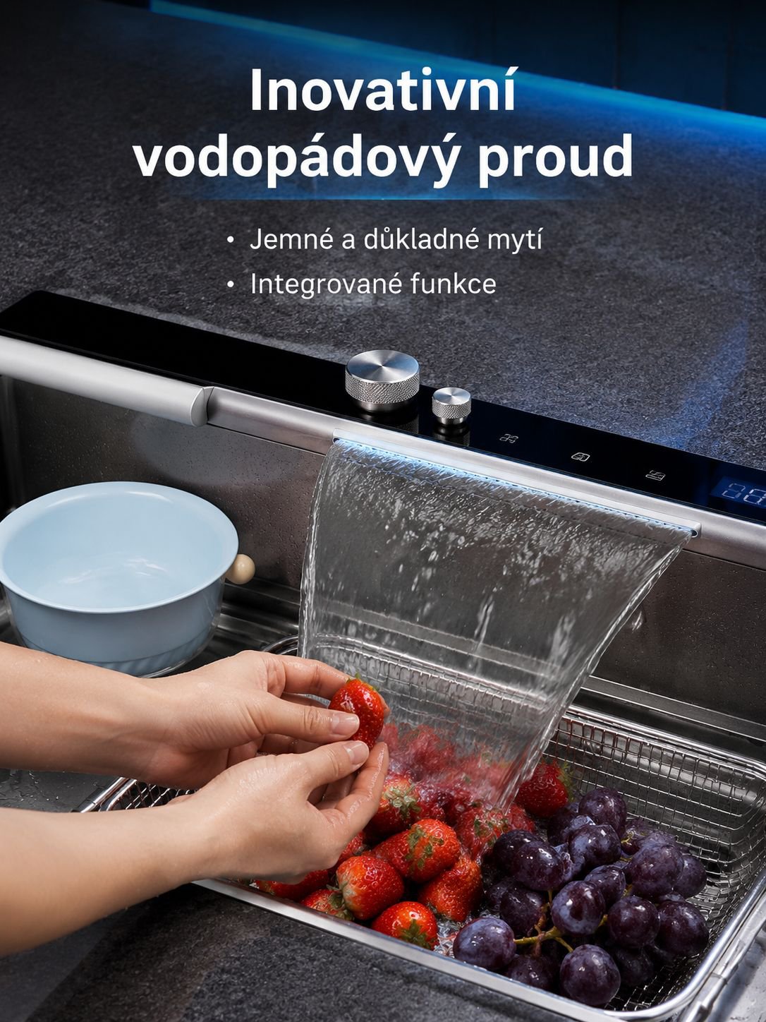 Moderní dvouvrstvý kuchyňský dřez pro domácnost