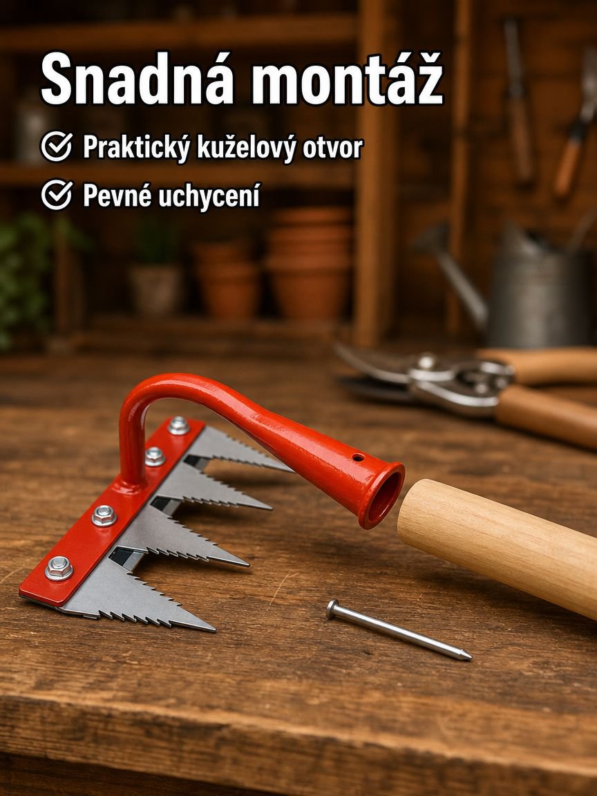 Zahradní zubaté hrábě s zesílenou čepelí