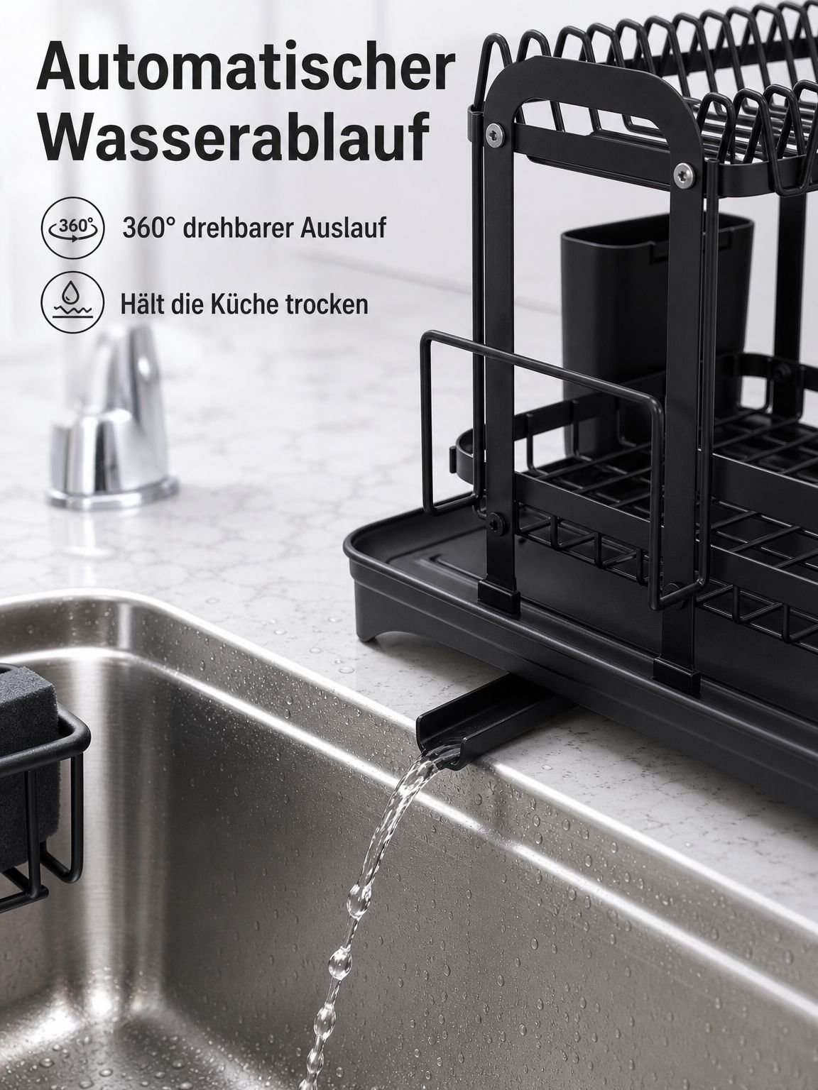 Vielseitiger Küchenständer für Schalen und Besteck