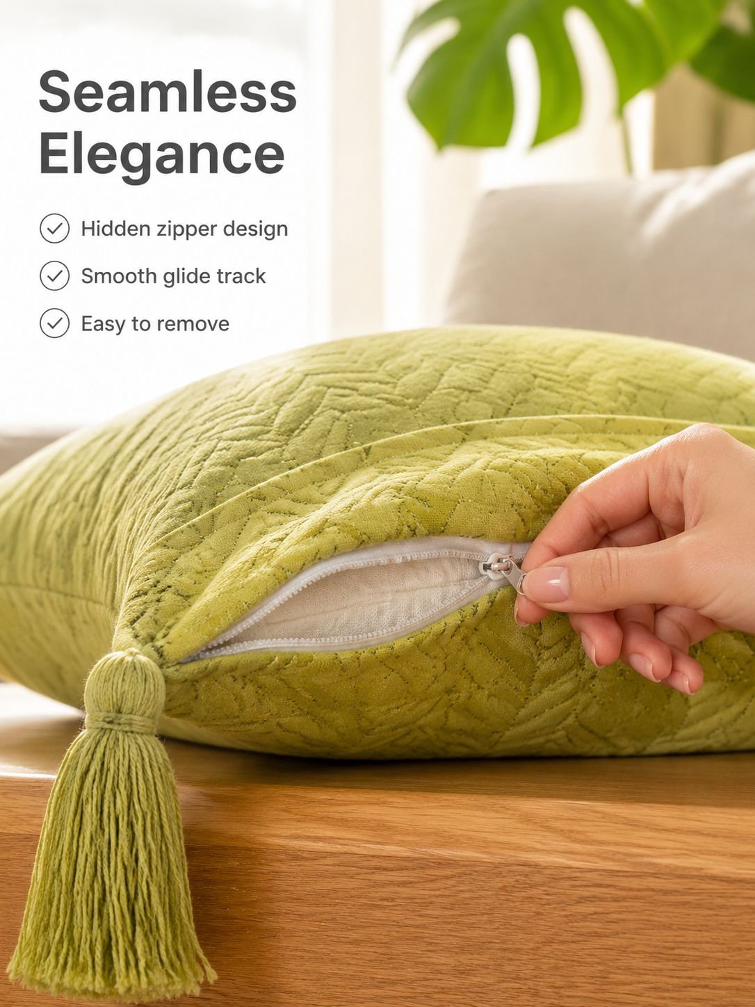 Nordic Style Geometric Tassel Cushion Cover