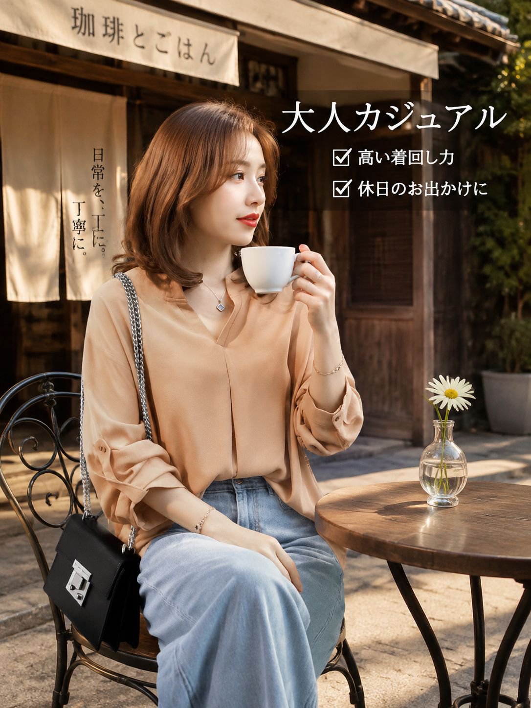 大きいサイズ ゆったりドルマンスリーブ長袖ブラウス、ベーシックでカジュアルな着回しアイテム