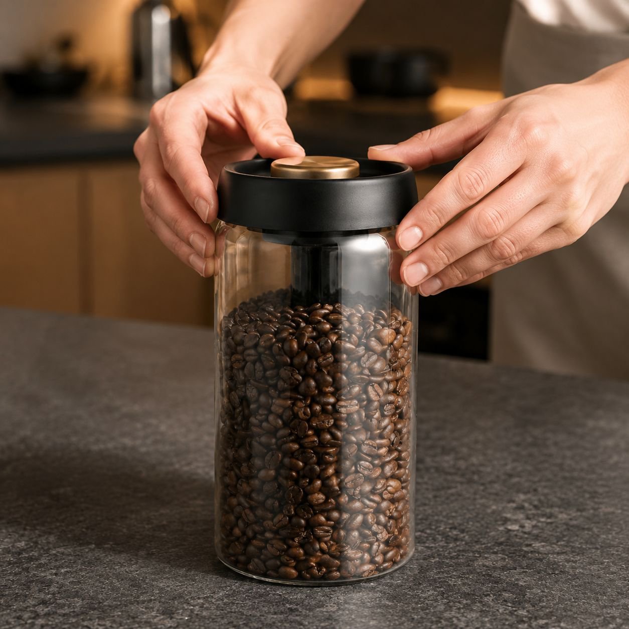 Stackable sealed glass containers for kitchen organization