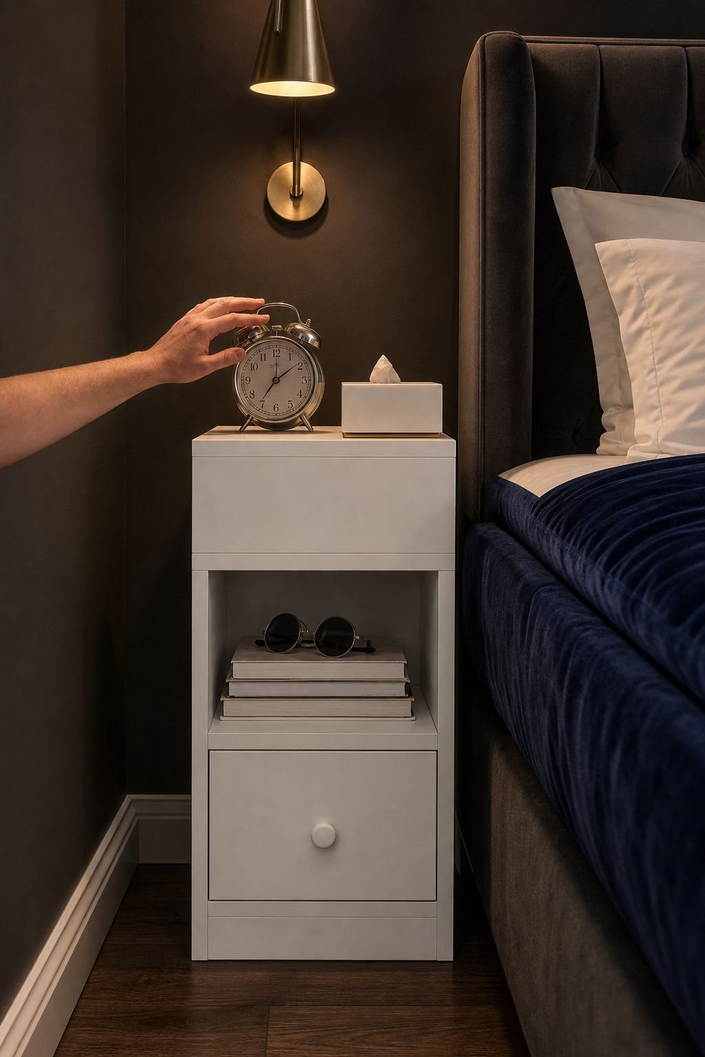 Simple Modern Bedroom Storage Bedside Table