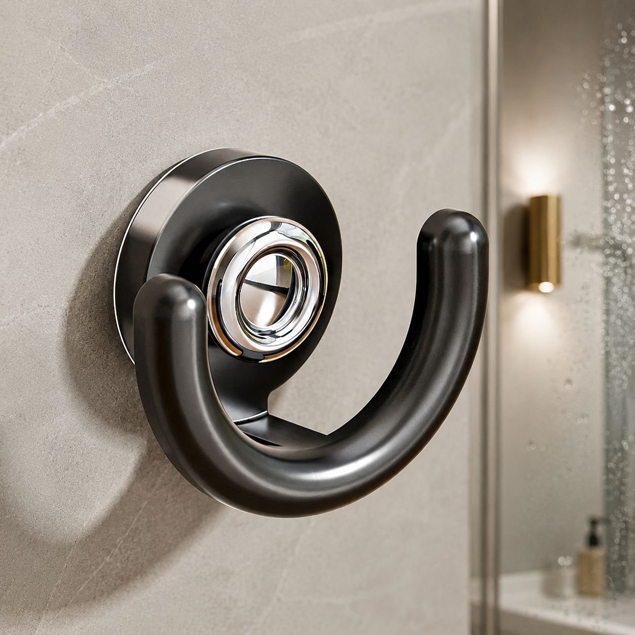 Wall-mounted bathroom slipper rack with suction installation