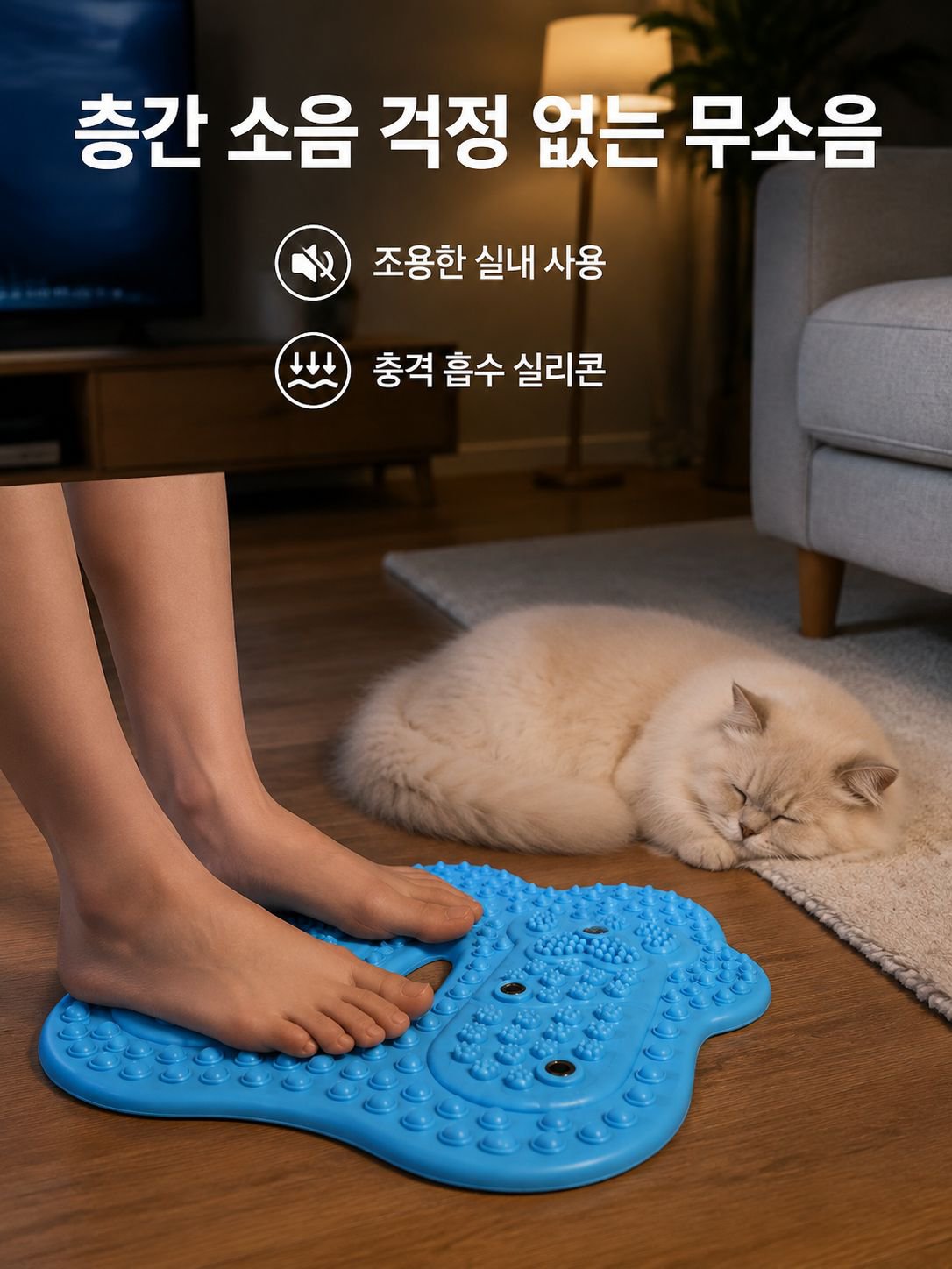 프리미엄 실리콘 발지압 마사지 스텝퍼