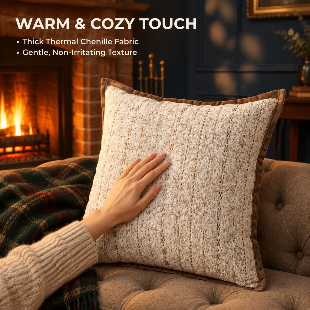 Luxury Chenille Floral Throw Pillow Case Chinese Style Sofa Bed Cushion